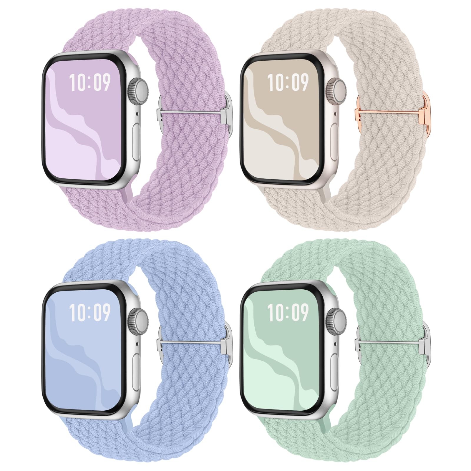 Stretchy Solo Loop Band for Apple Watch 38mm 40mm 41mm 42mm 44mm 45mm 46mm 49mm