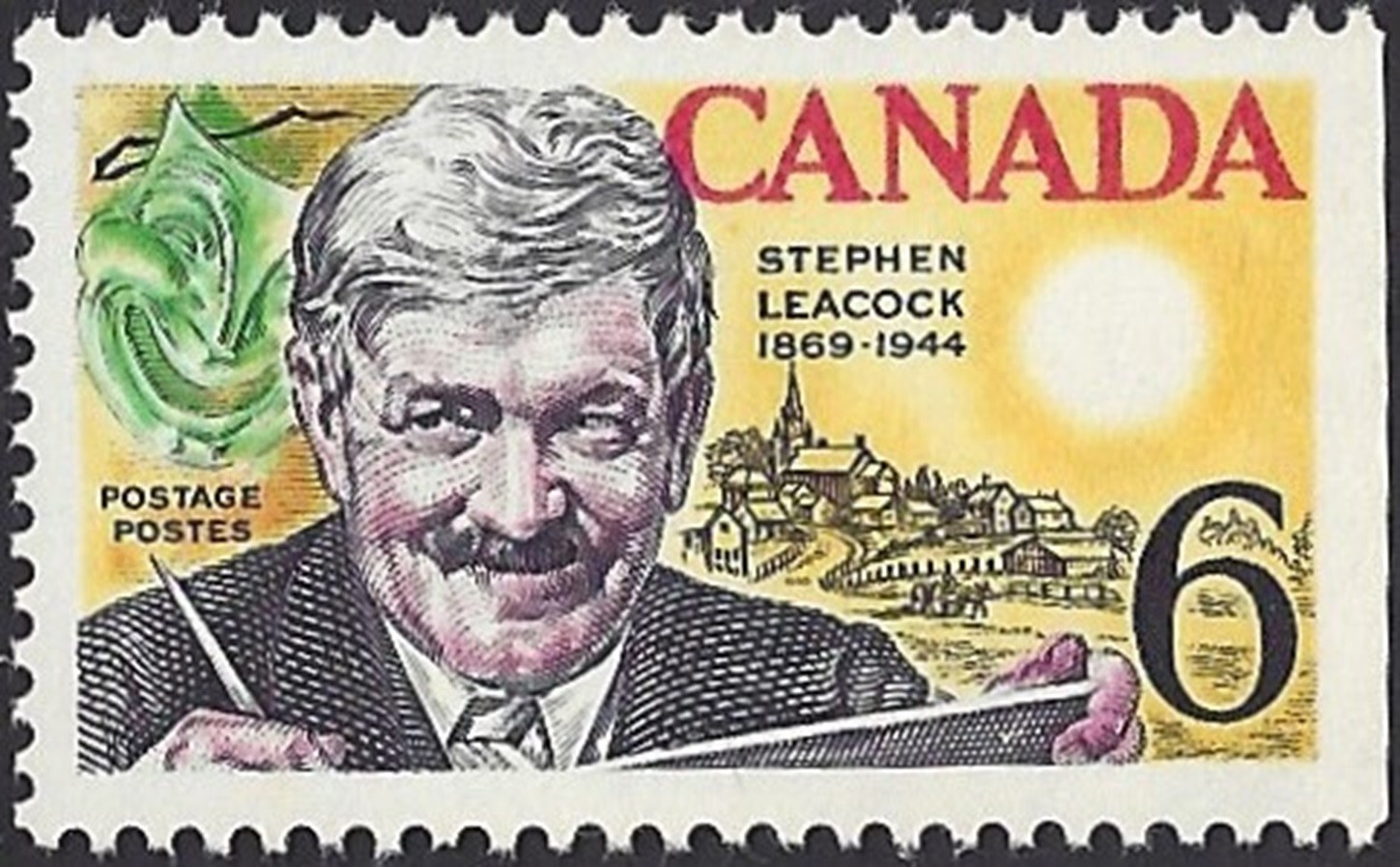 🍁Canada  #504a  RSE    "STEPHEN LEACOCK"     Brand New 1969  Original Gum