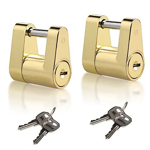  Trailer Lock Dia 1/4 Inch, Coupler Lock 3/4 Inch Span Trailer Hitch Lock with 