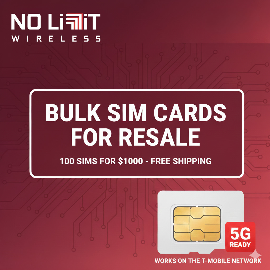 Lot of 100 Blank SIM Cards - Compatible with T-Mobile Network - 5G/4G LTE