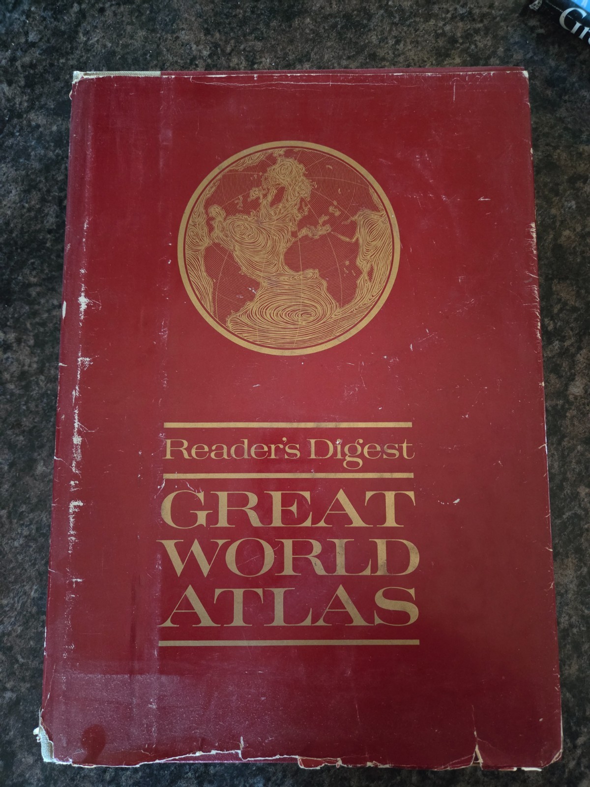 The Reader's Digest Great World Atlas  1963  FIRST EDITION  HC/DJ