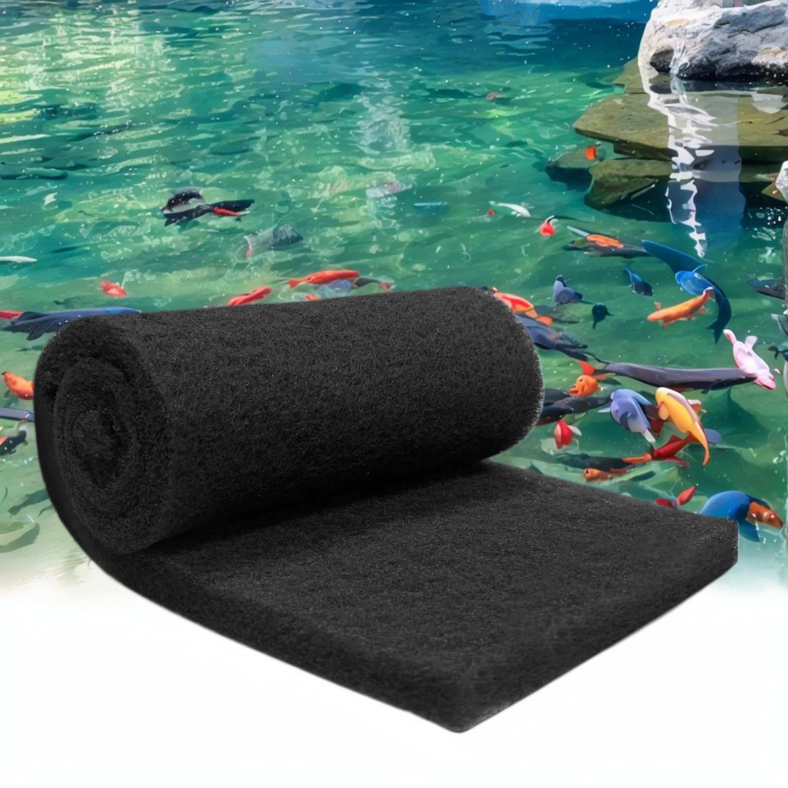 10.5x36 Inch Premium Cut To Fit Carbon Infused Aquarium Filter Pad Media Roll