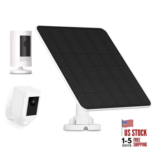 Solar Panel for Ring Camera, 5W Solar Charger for Ring Stick Up Cam, 1 Pack
