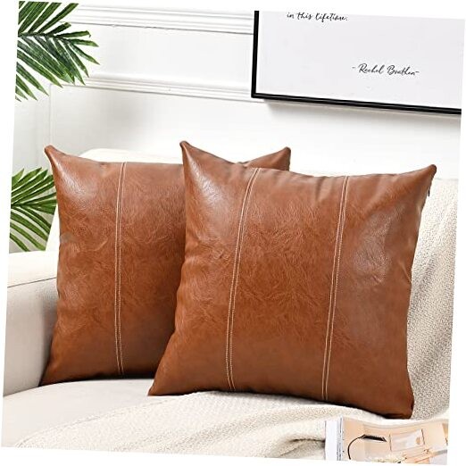  24x24 Pillow Covers, 2 Packs Decorative Throw 24" x 24" (Pack of 2) Brown