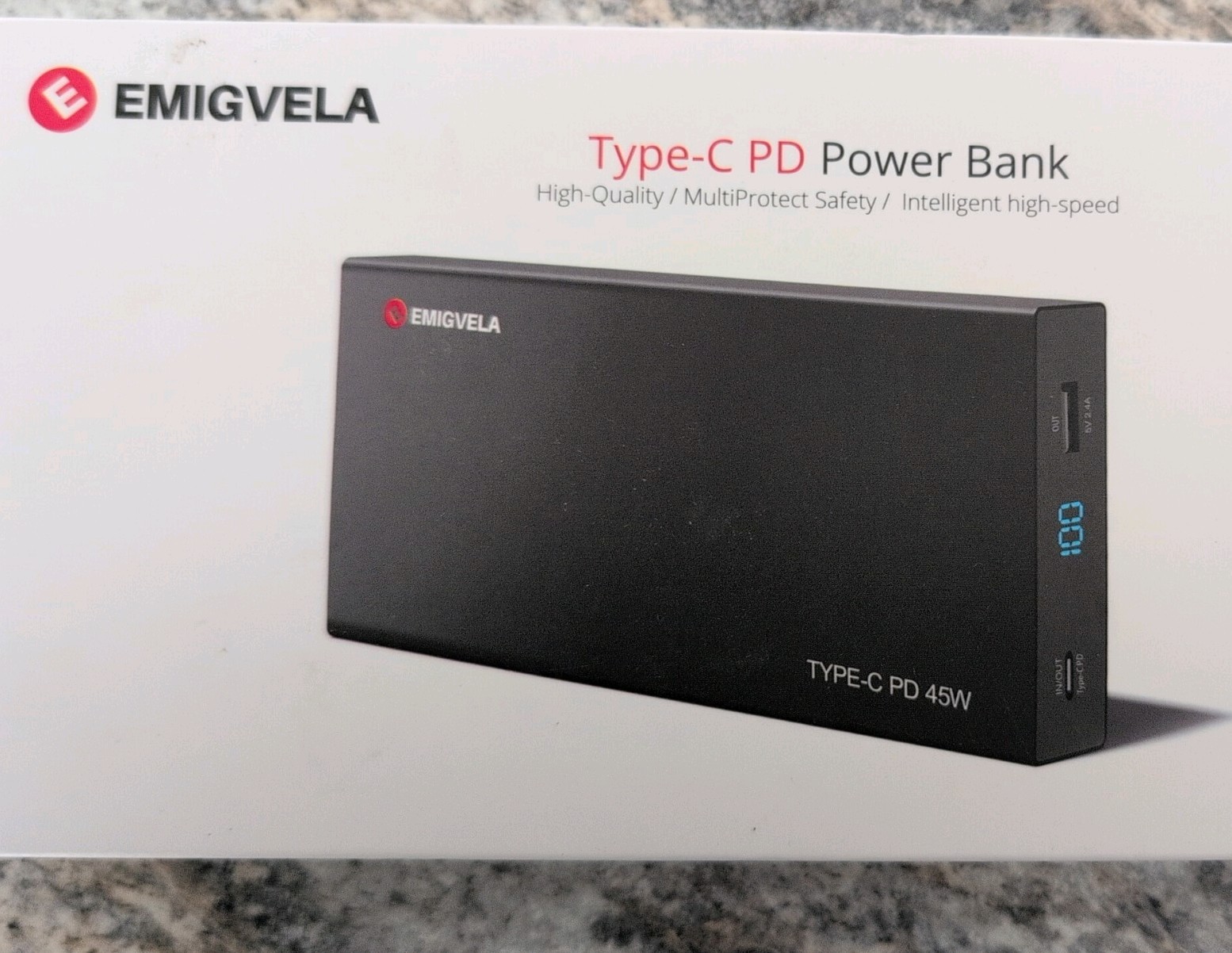 NIB Emigvela Power Bank - Type C PD Power Bank - 45W
