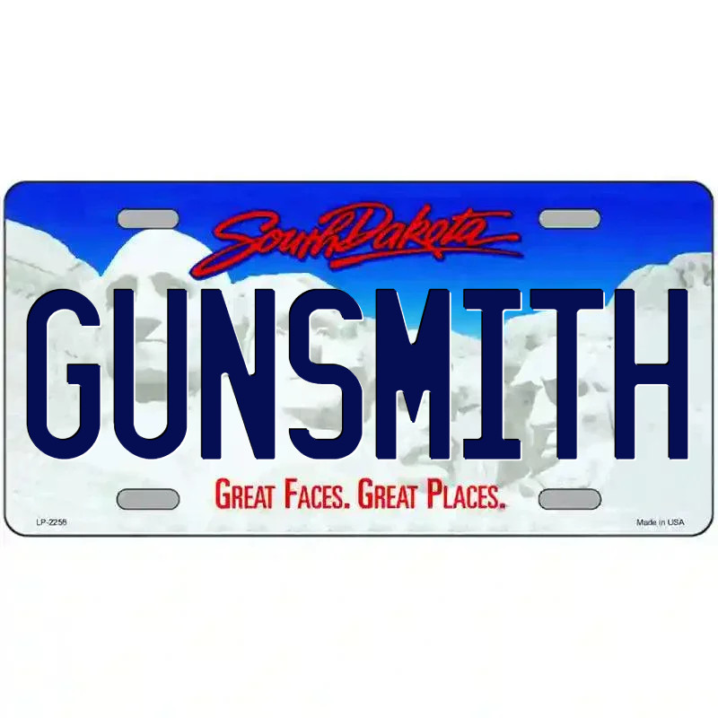 Gunsmith South Dakota Metal Sign