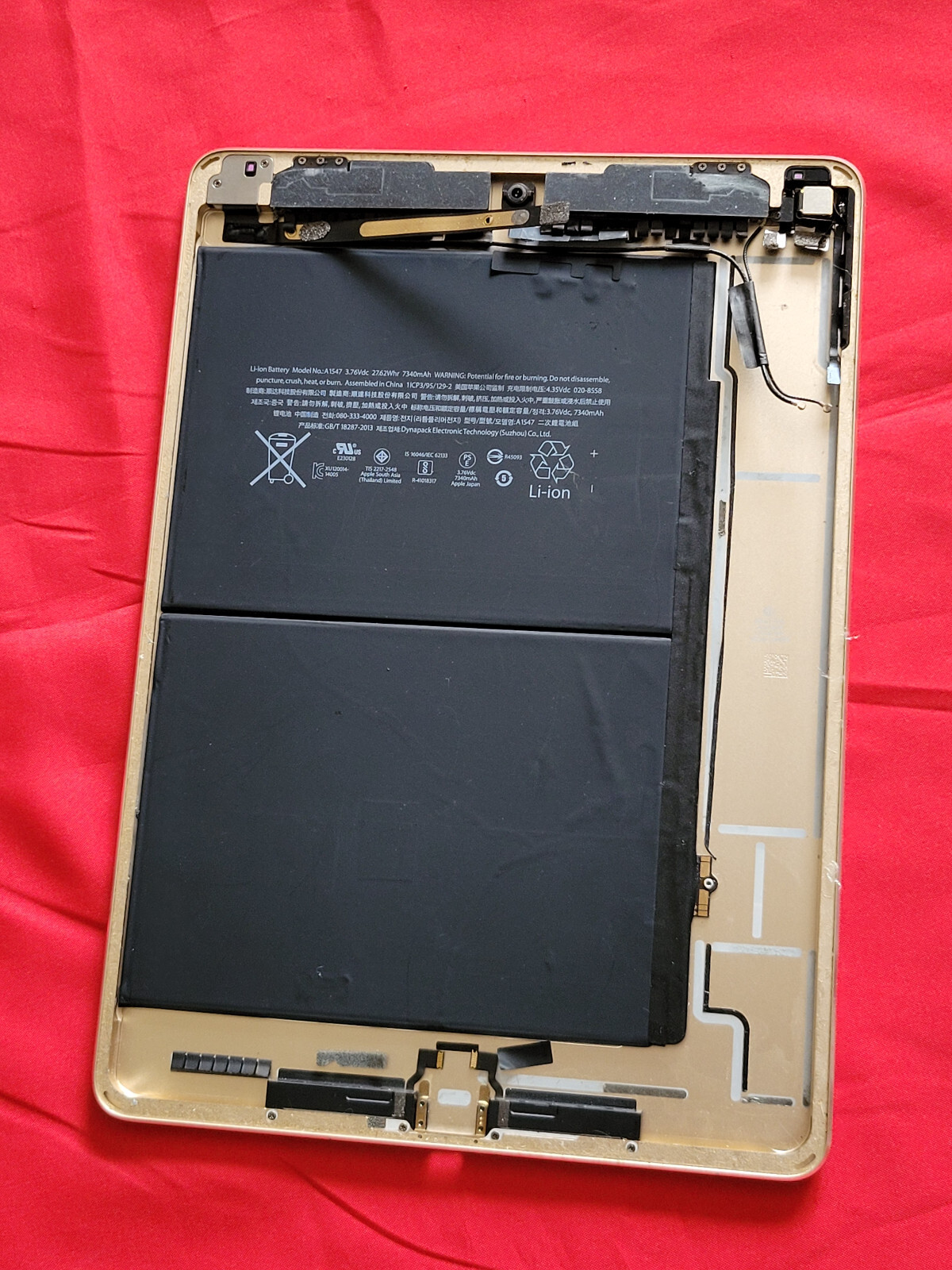 OEM Housing Rear Case BH 93% Cameras Speaker & more iPad Air 2 WiFi A1566. As Is