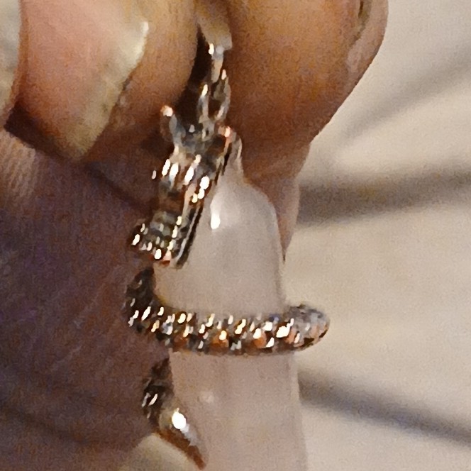 Handcrafted Quartz Point Pendant Necklace with Metal Dragon Wrap, Clear Silver