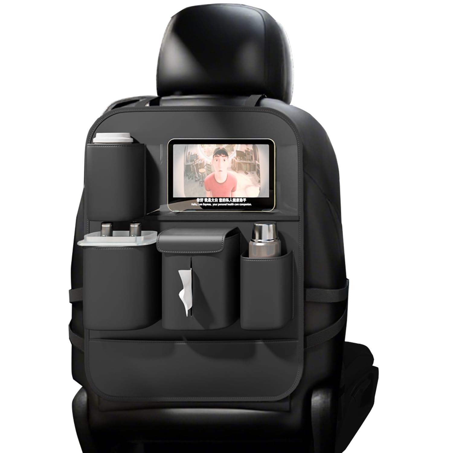 Backseat Car Organizer with Touch Screen,Protectors Kick Mats Travel Accessor...