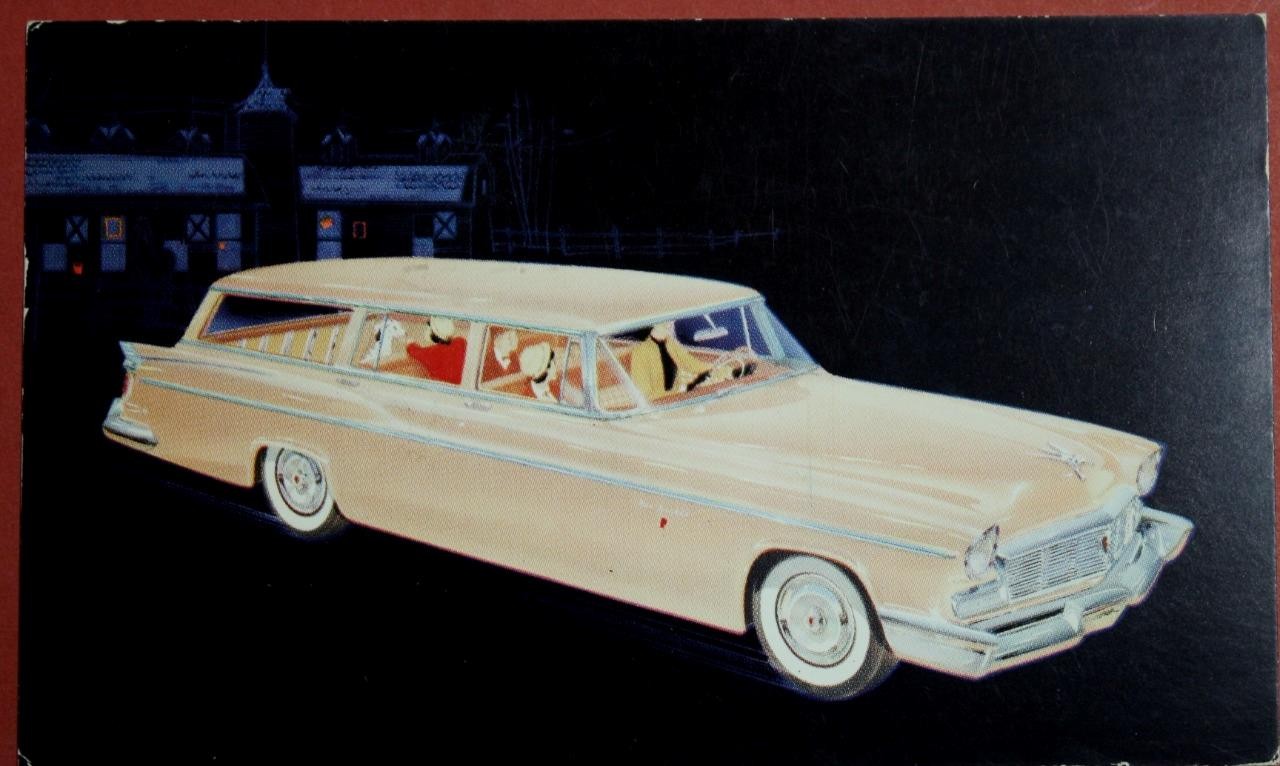 !956 Chrysler New Yorker Town & Country Wagon Postcard Mailed PC1-47
