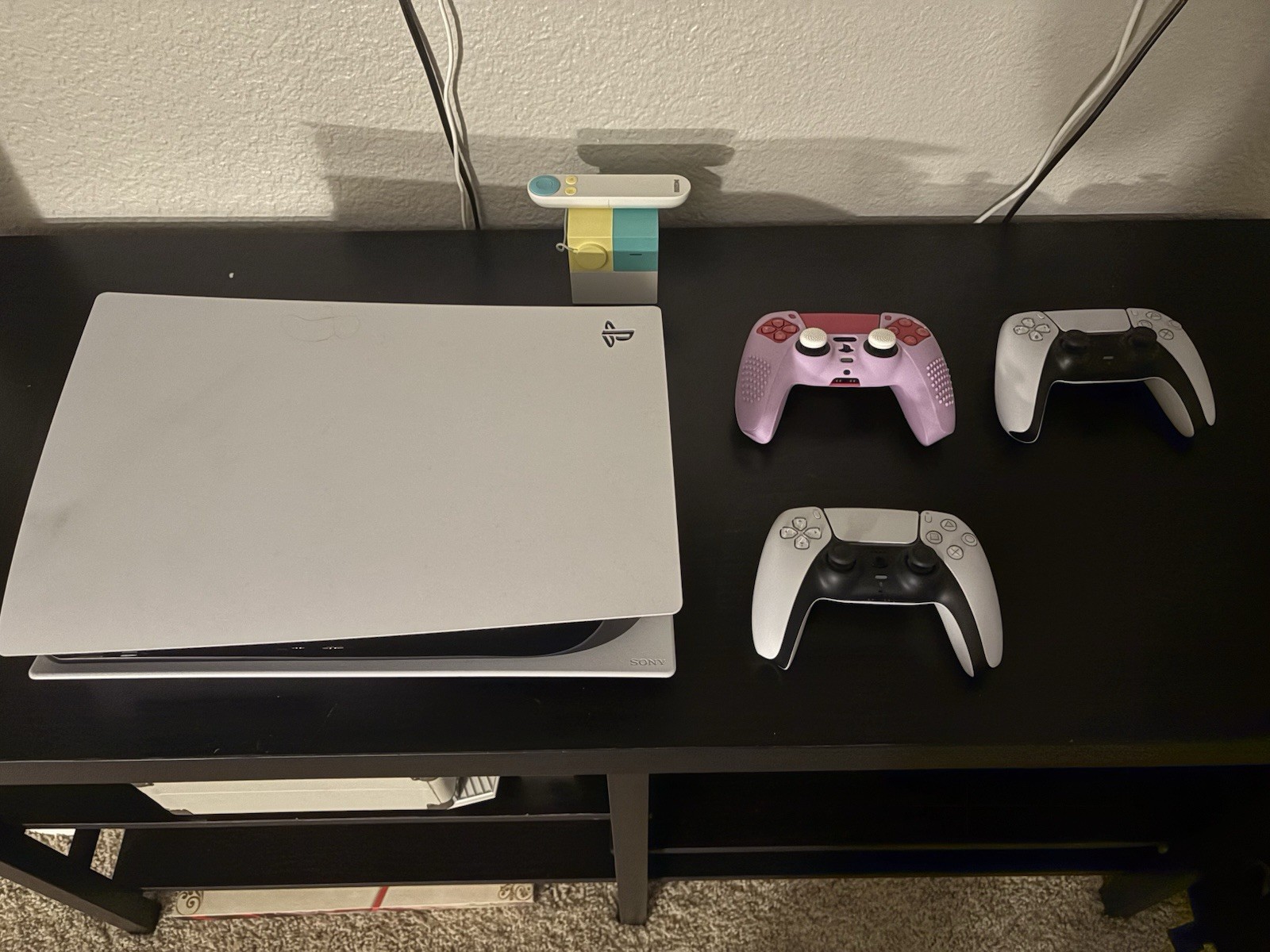 Sony PS5 Console & Wireless Controllers with Action/Adventure Game Lot