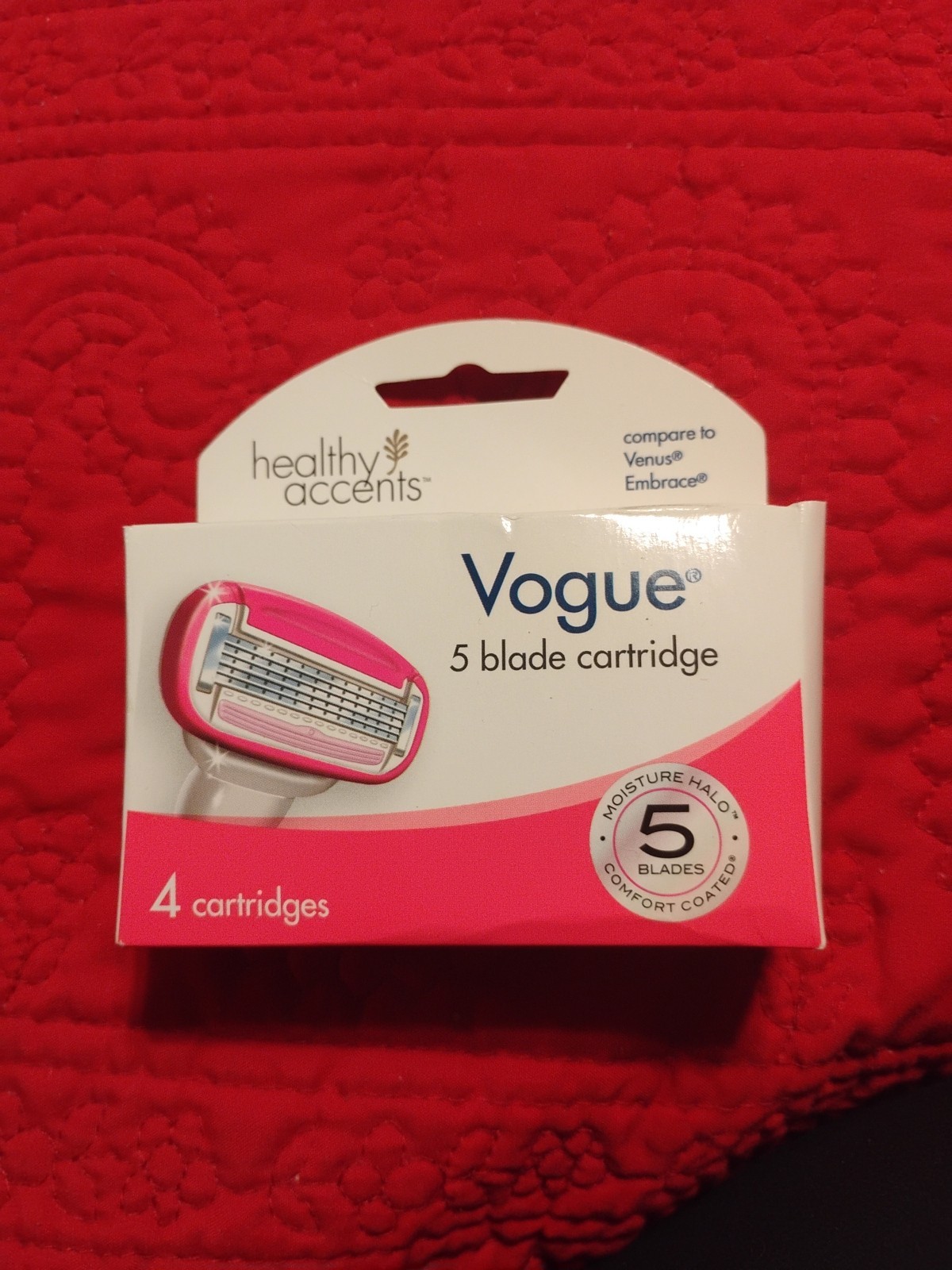 4 Health Accents Vogue 5 Blade Cartridge. Compare To Venus/Embrace