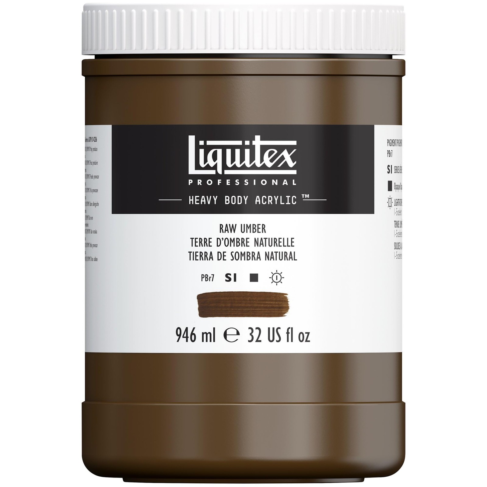 Liquitex Professional Heavy Body Acrylic Paint, 32oz (946ml) Pot, Raw Umber