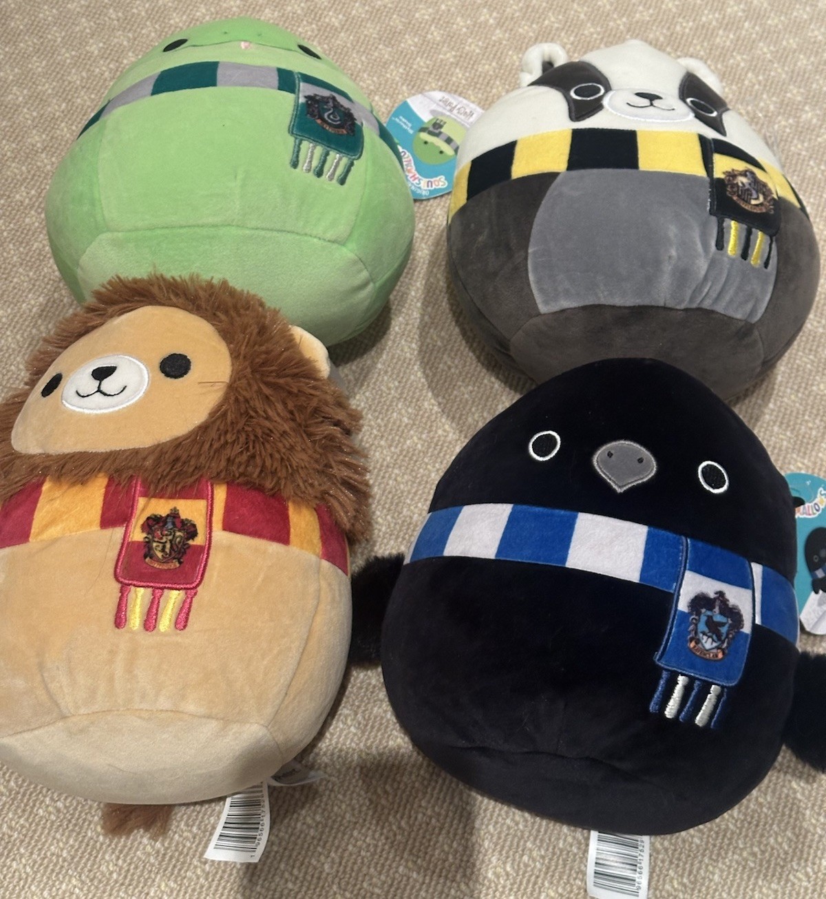 Harry Potter Sorting Hat Set Of 4 Squishmallows Brand New With Tags