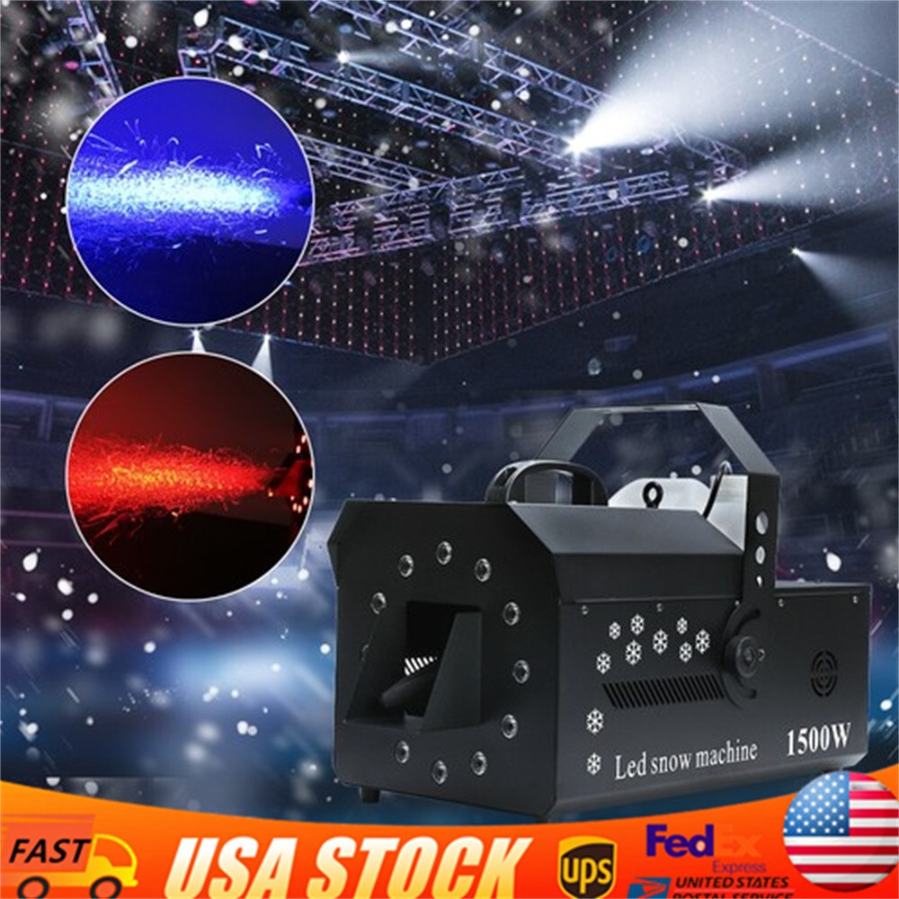 Snow Machine Stage Show Effect Fake Snowflake Maker 1500W for Disco Party DMX
