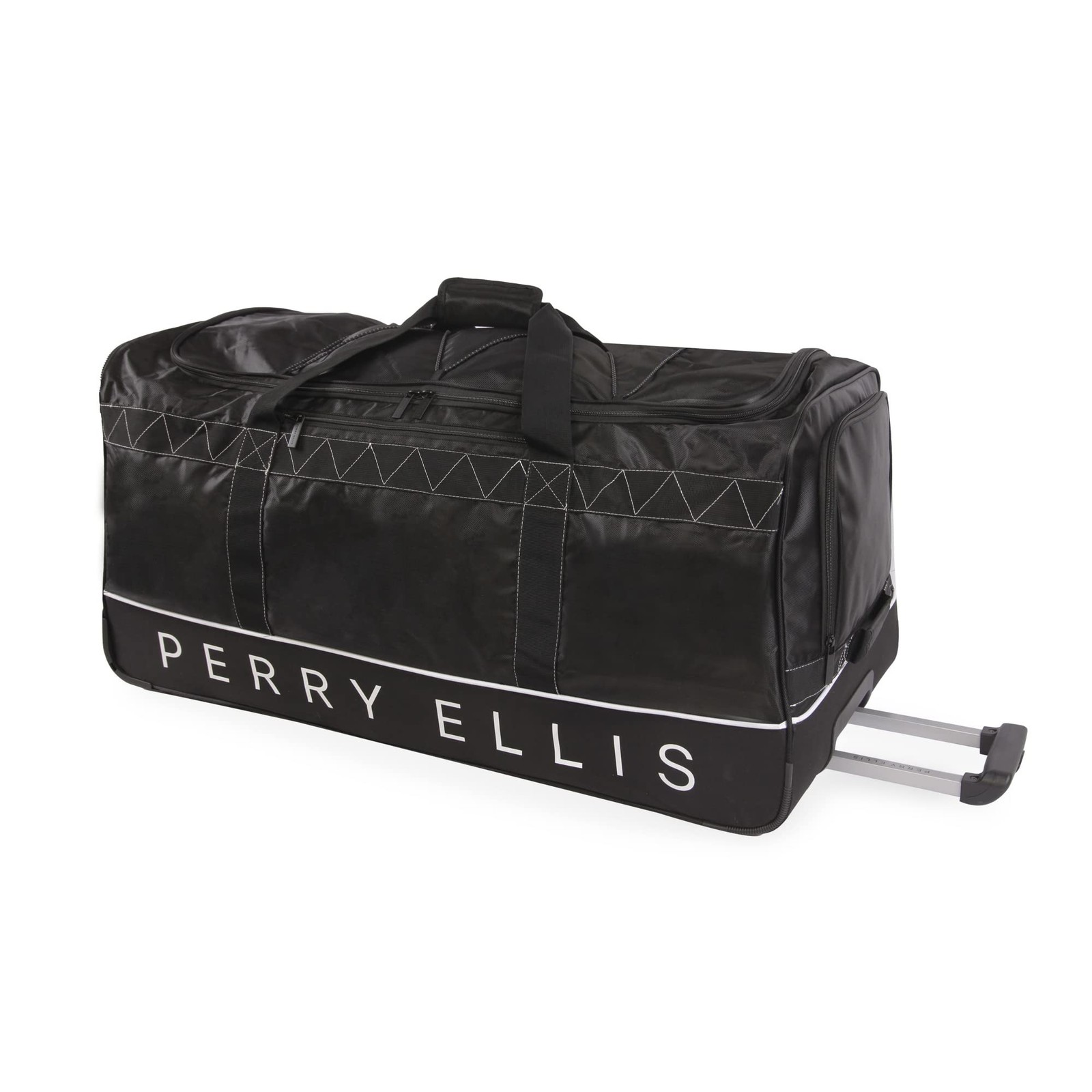 Perry Ellis Men's Extra Large 35" Rolling Duffel Bag-A335 Black
