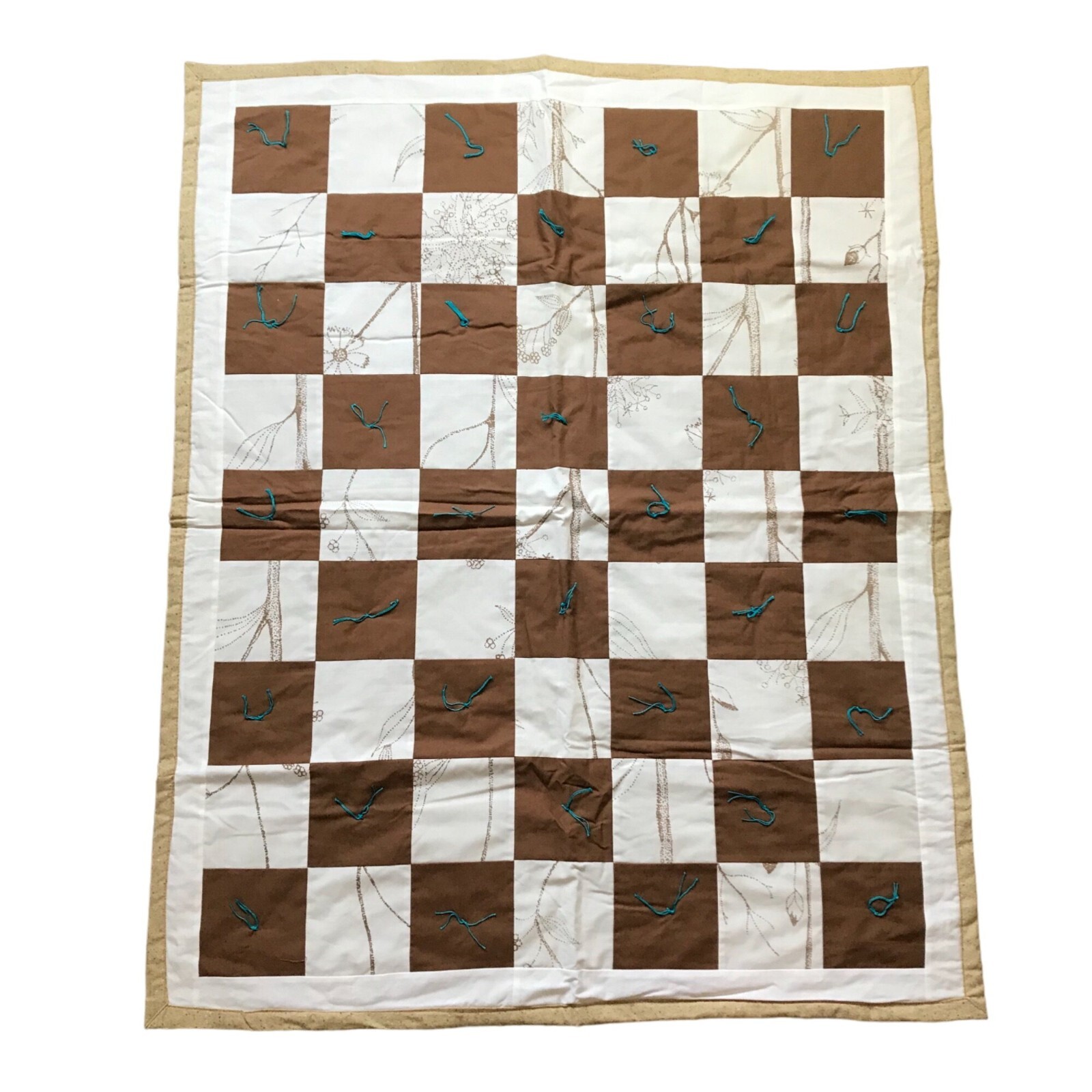 Handmade Gender Neutral Lightweight Lap Blanket Toddler, Crib 44.5in by 36in