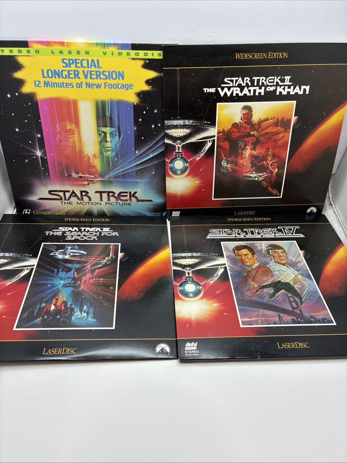 Star Trek Laserdisc Lot I II III IV 1 2 3 4 Khan Spock Kirk Widescreen