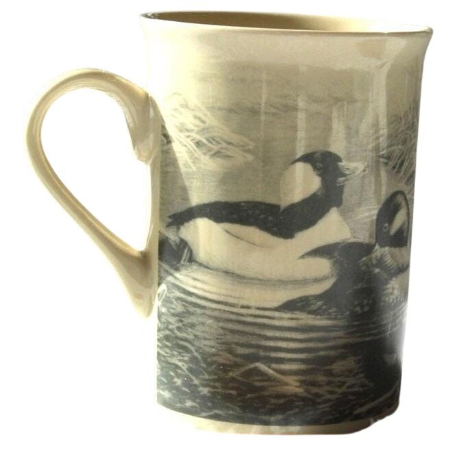 Vintage Duck Mallard Motif Coffee Mug
