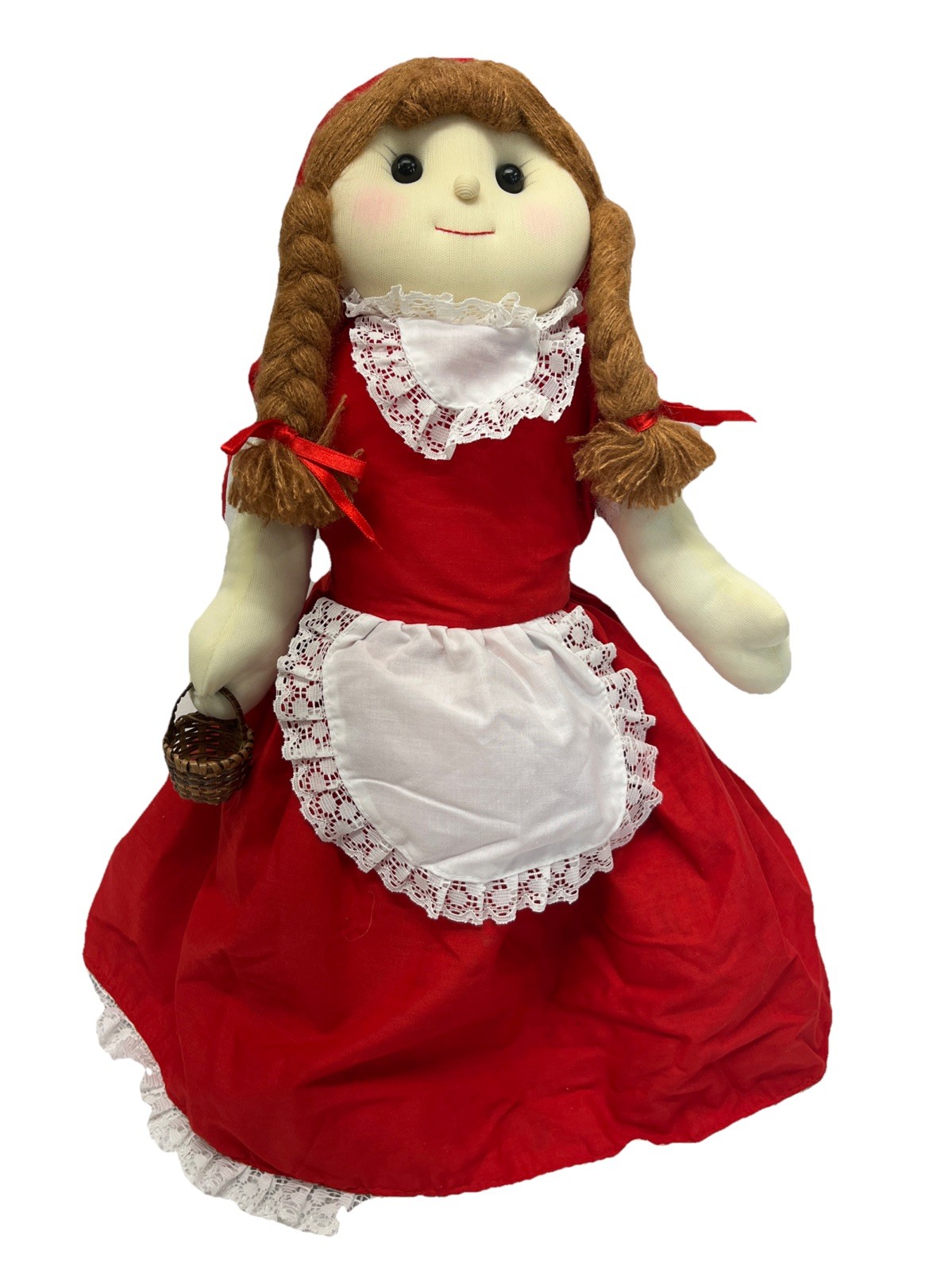 Topsy Turvy Flip Doll Little Red Riding Hood Grandma Wolf Vtg 3-In-1 No Tags