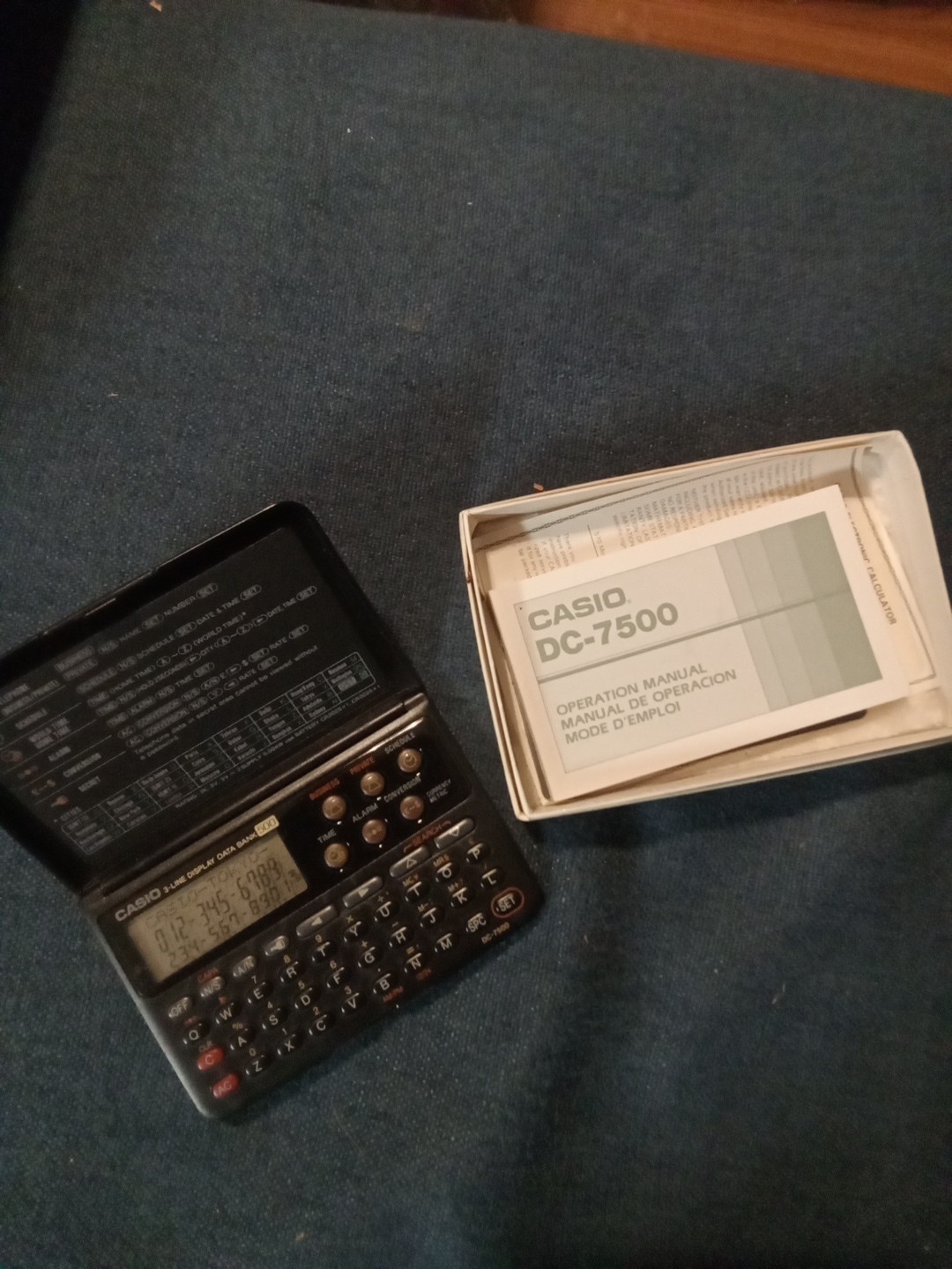 Vintage Casio Dc7500 Black Calculator 