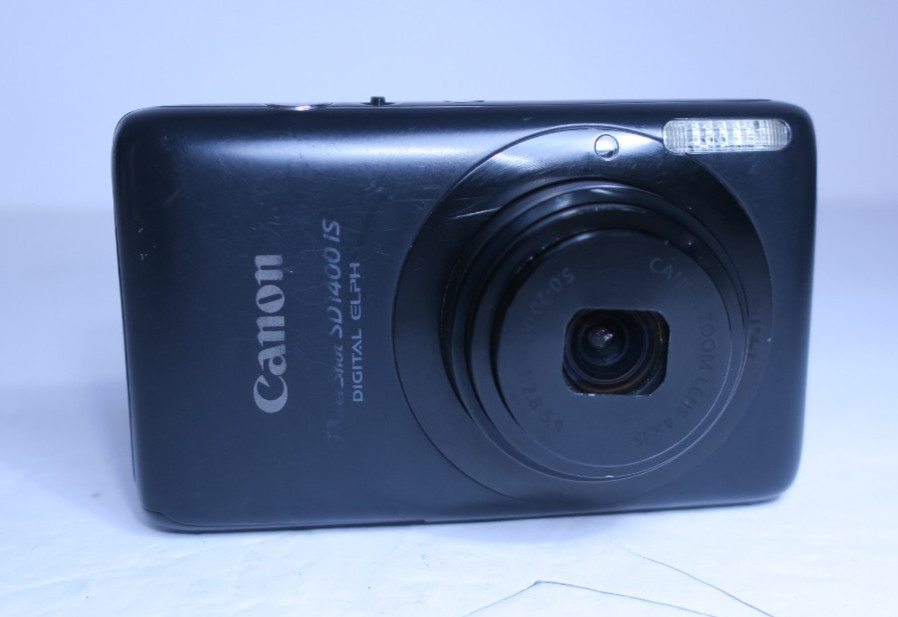 Canon Powershot SD 1400IS Black Digital Camera *WONT FOCUS * - REPAIR OR PARTS