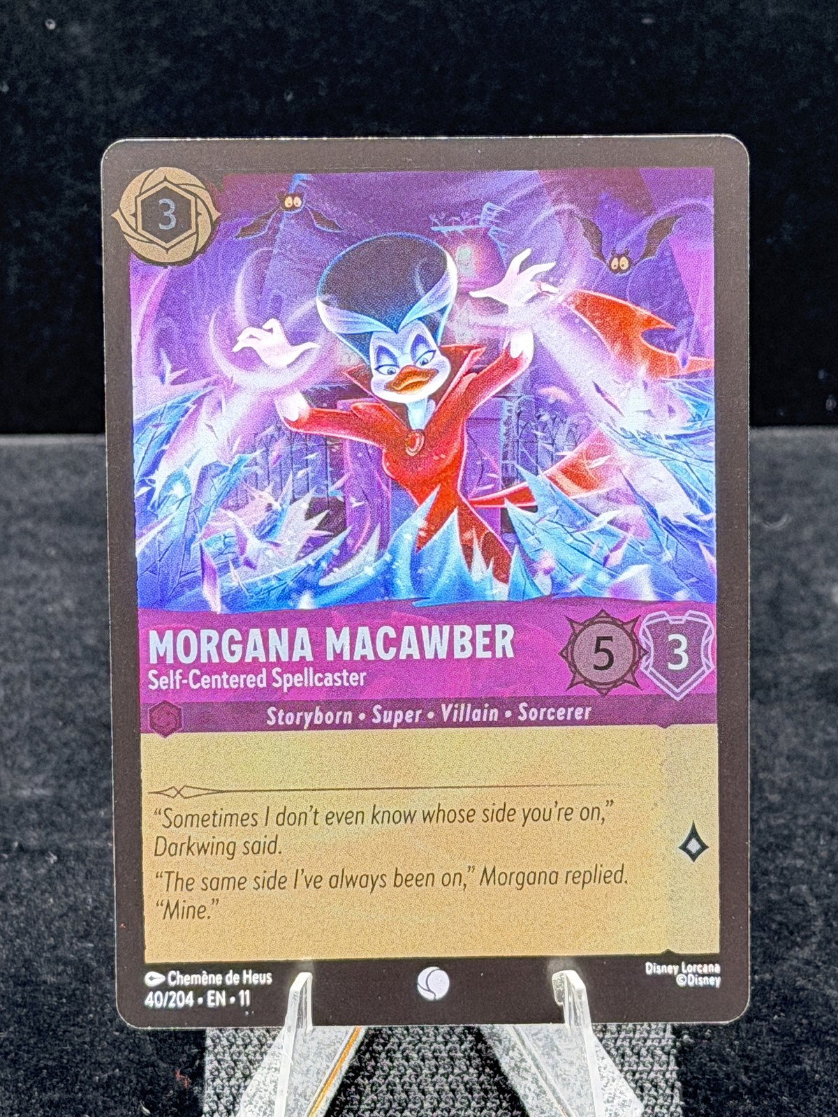 Disney Lorcana-Winterspell-Morgana MacAwber-Self-Centered-#40-Cold Foil-M/NM