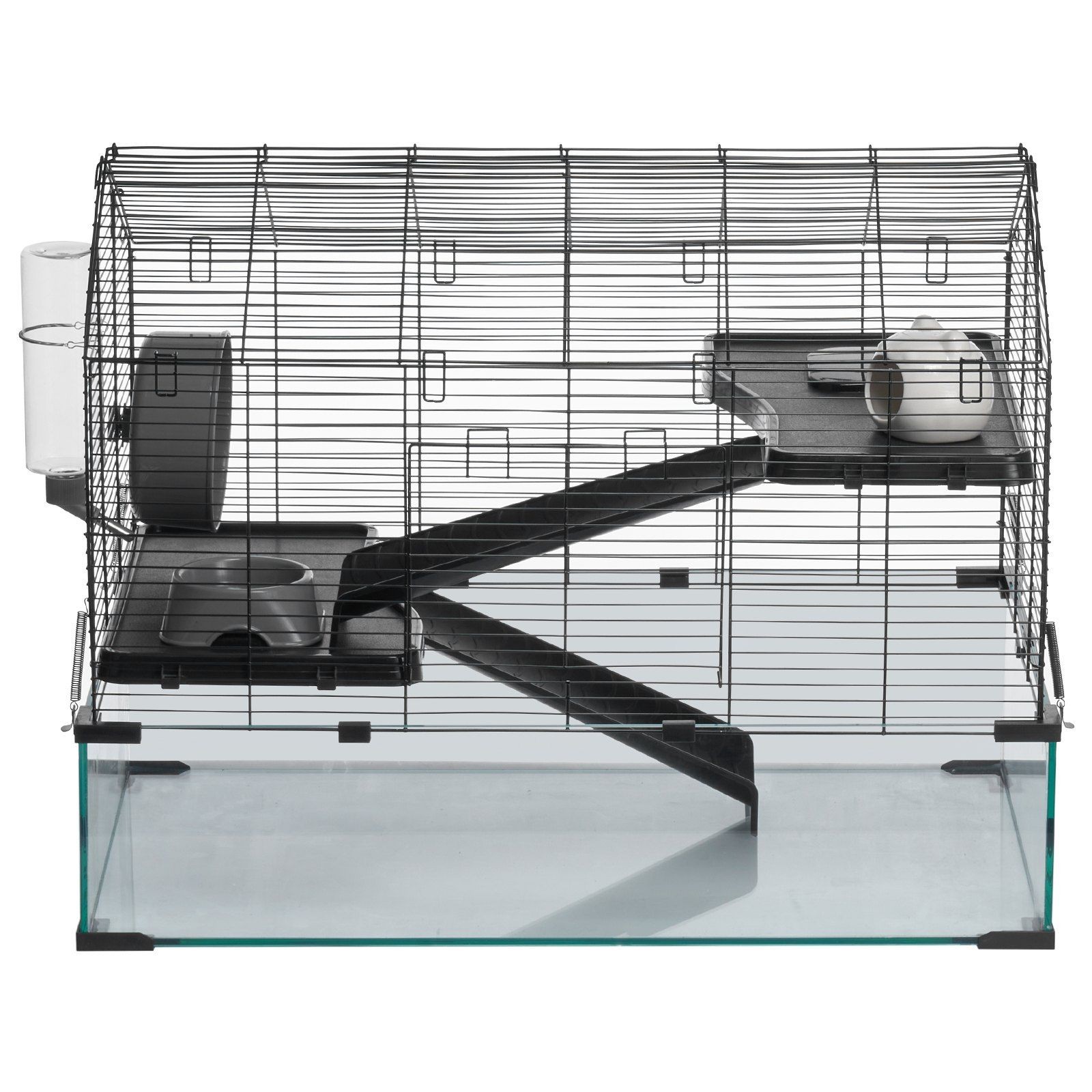 Transparent Acrylic Hamster Cage 29.5x17.3x24in 360° View Ventilated Habitat