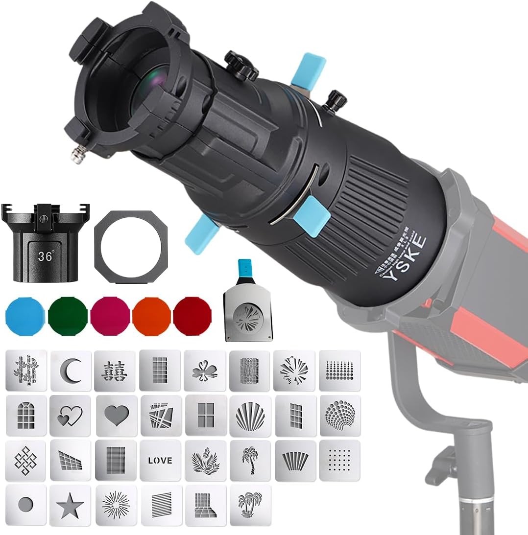 -Bowens Mount Spotlight Conical Optical Snoot Kit 36°,Photography Studio Lightin