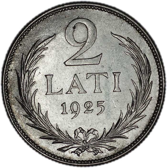 LATVIA coin 2 Lati 1925 UNC