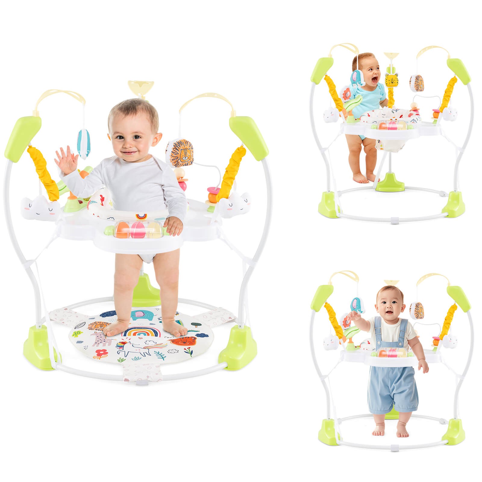 Baby Stationary Activity Center Infant Jumper w/  Removable Foot Pad