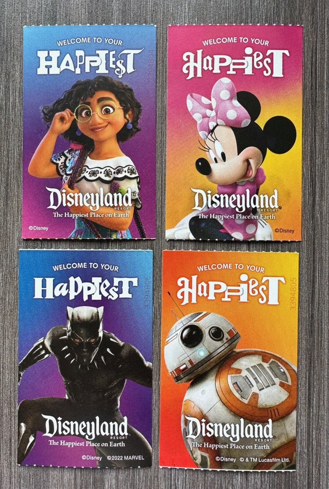 Disneyland  "USED"  Tickets