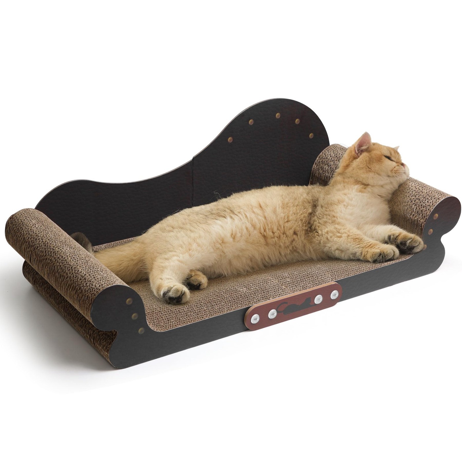 Comsaf large cat scratcher bed - 26" scratching board couch cardboard, durable