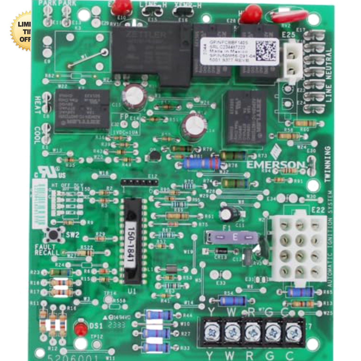 PCBBF134 - OEM Upgraded Replacement for Furnace Control Circuit Board