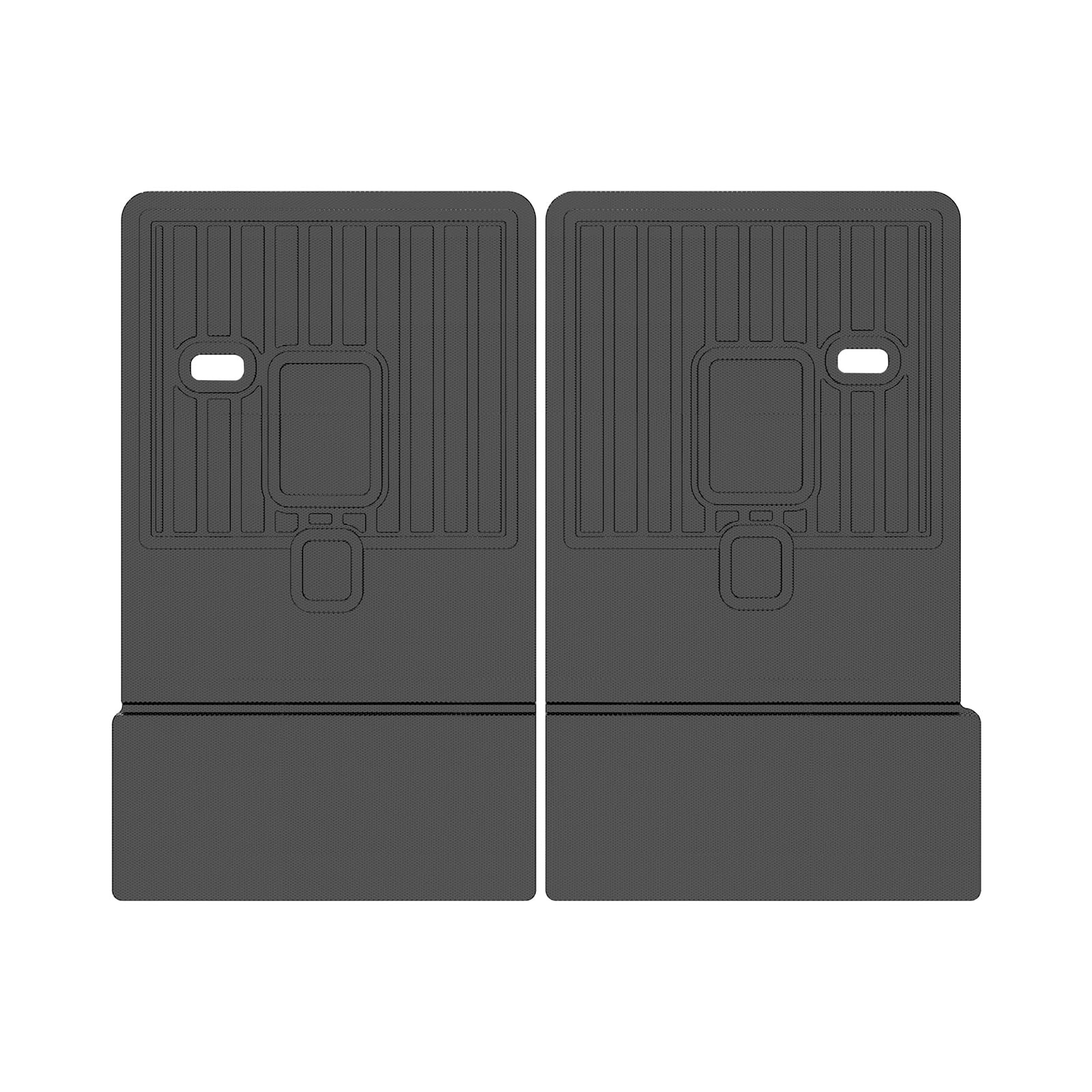 All Weather Seat Back Protector Black TPE 2PCS Set for 6 7 Seats