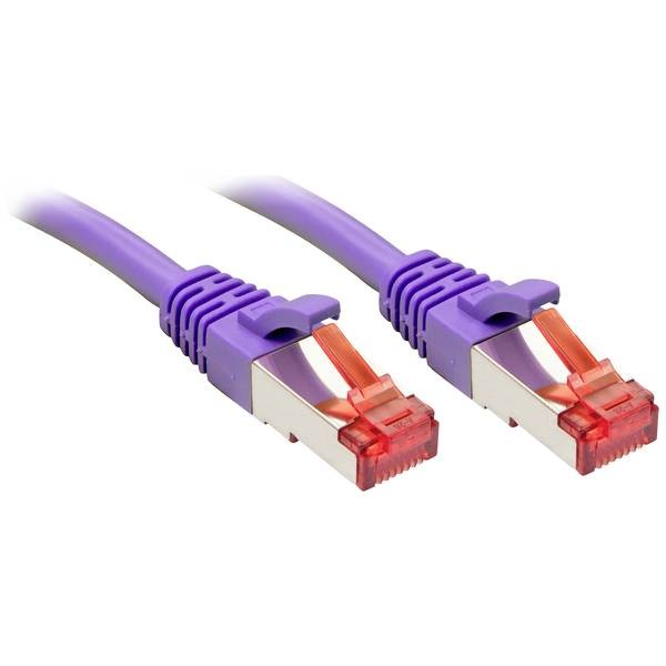 Lindy 47830 RJ45 Network Cable, Patch Cable CAT 6 S/FTP 20.00m Purple 1pc