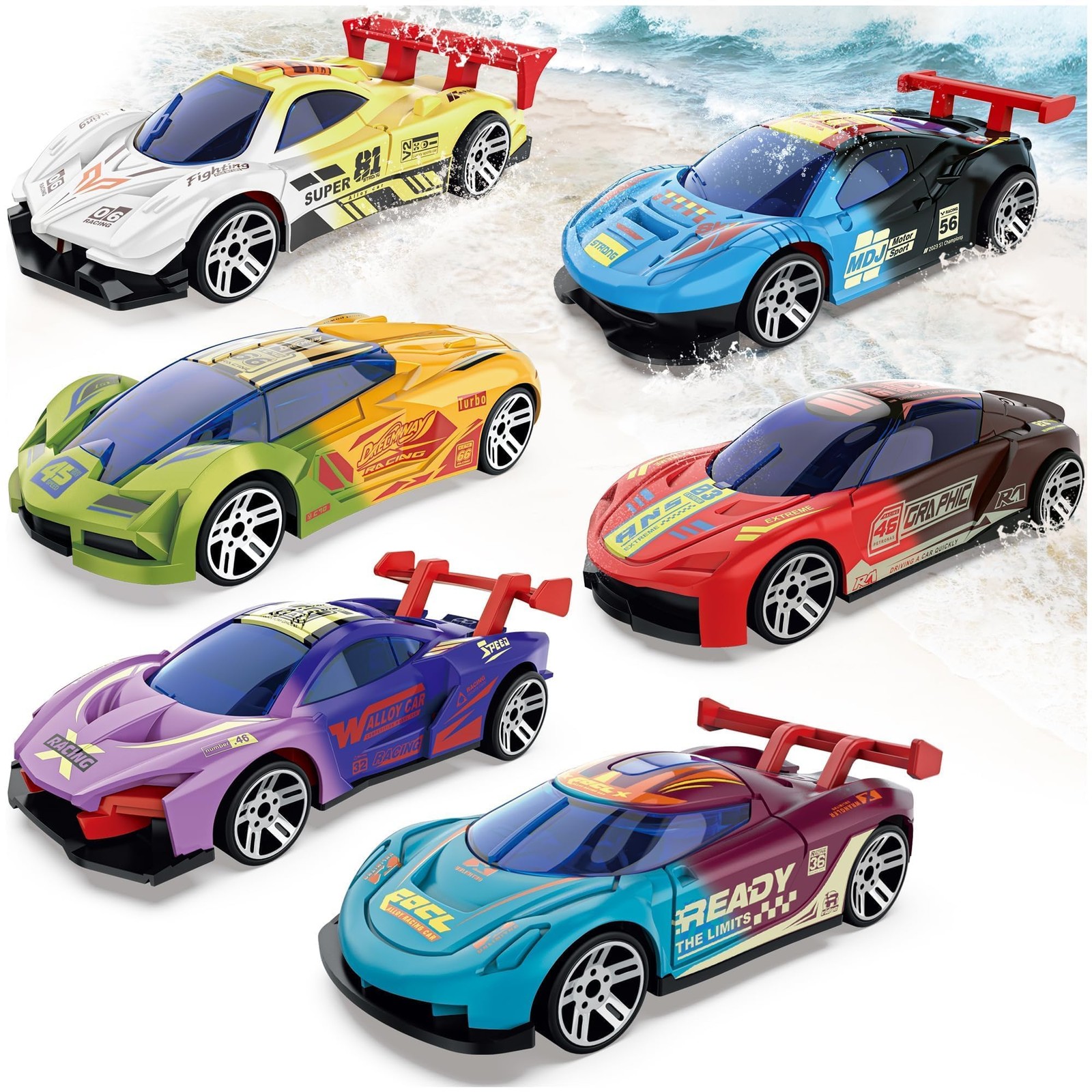 Color Changing Cars Toys Bath Toys for Kids Ages 1-3 4-8 Easter Basket Stuffe...