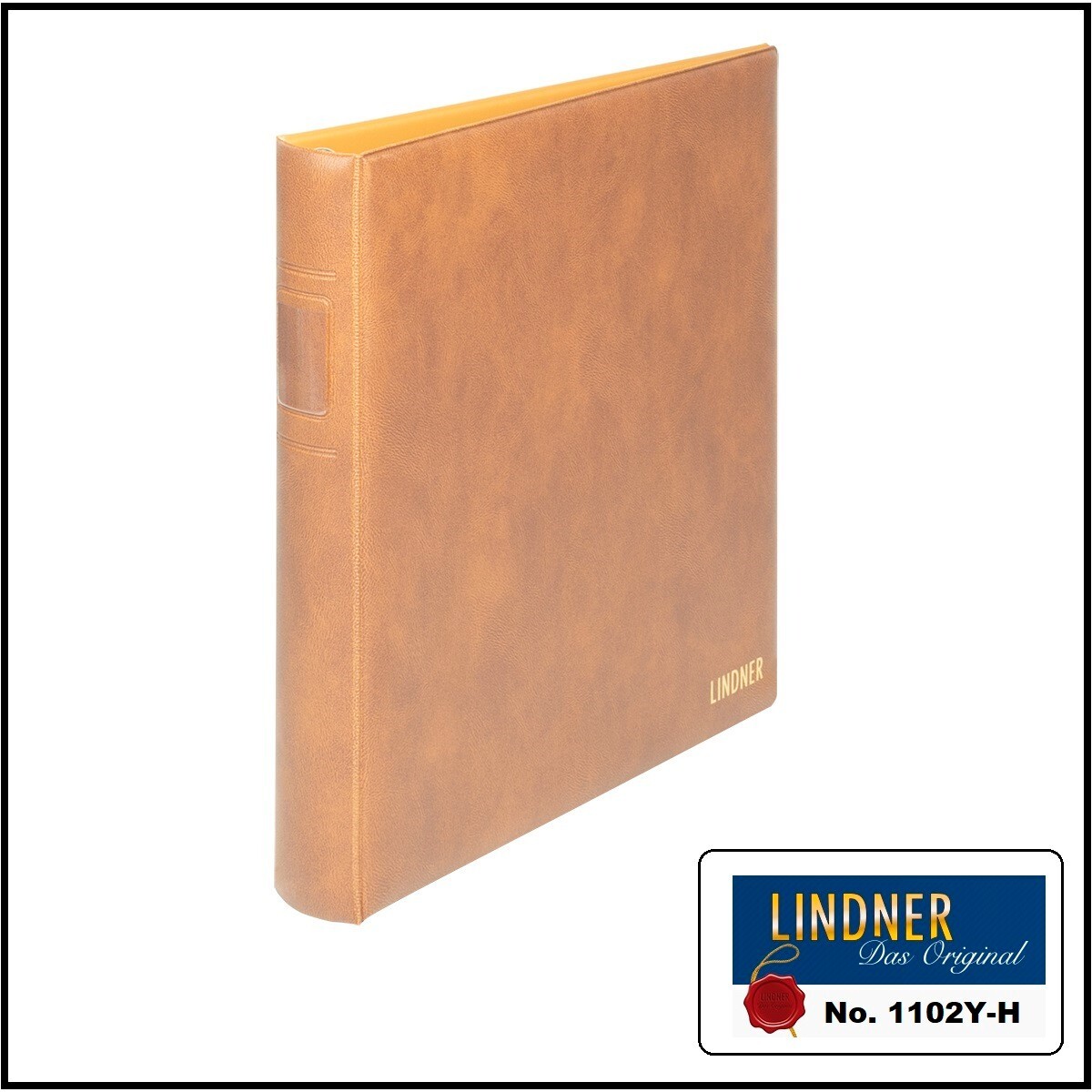 Lindner-1102Y-H Ring Binder Standard 18 Ring Mechanism Light Brown Brown Empty