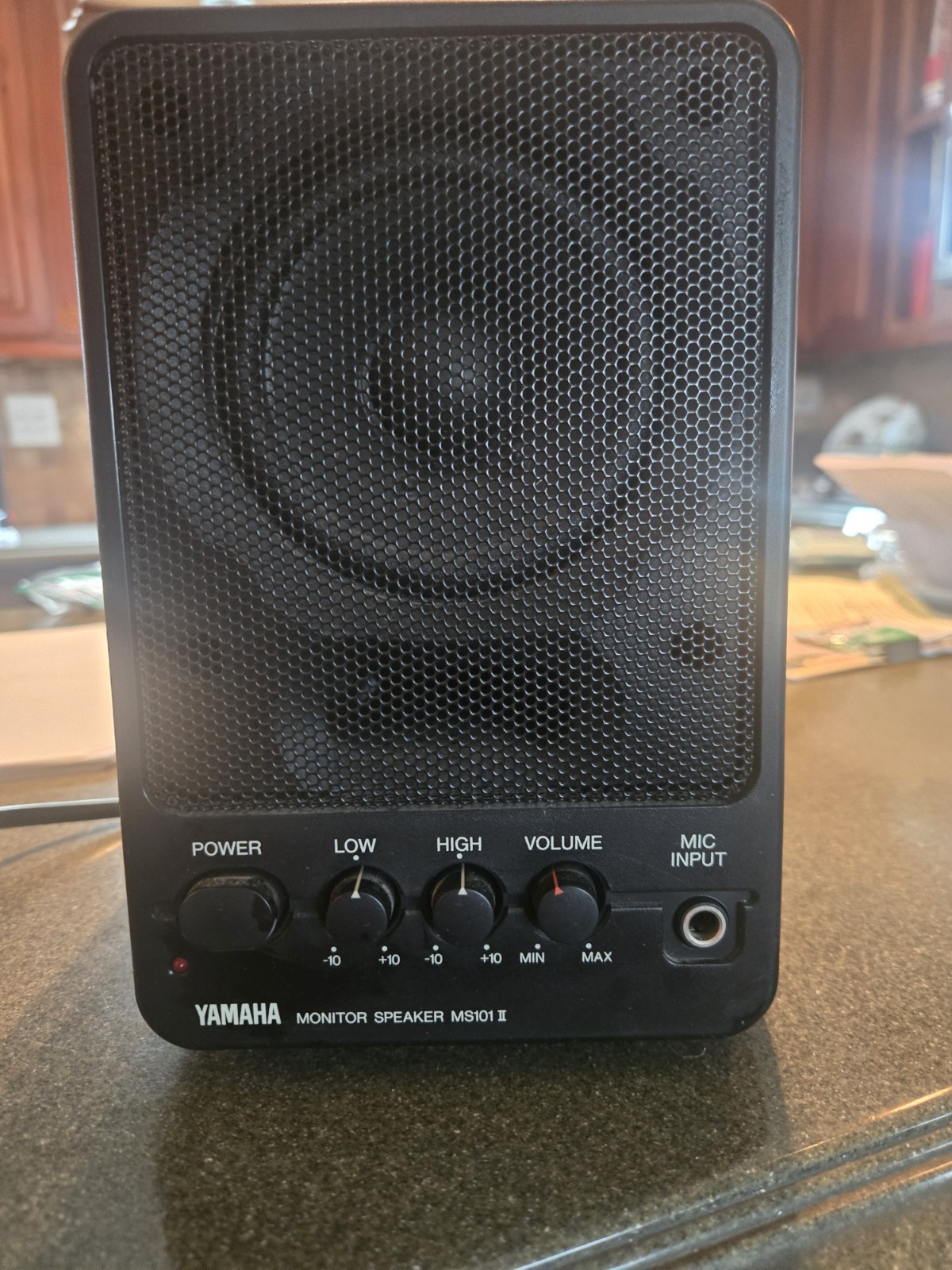 Yamaha MS101 II 30W Black Studio Monitor Wired Input Gain Control 3.5mm RCA