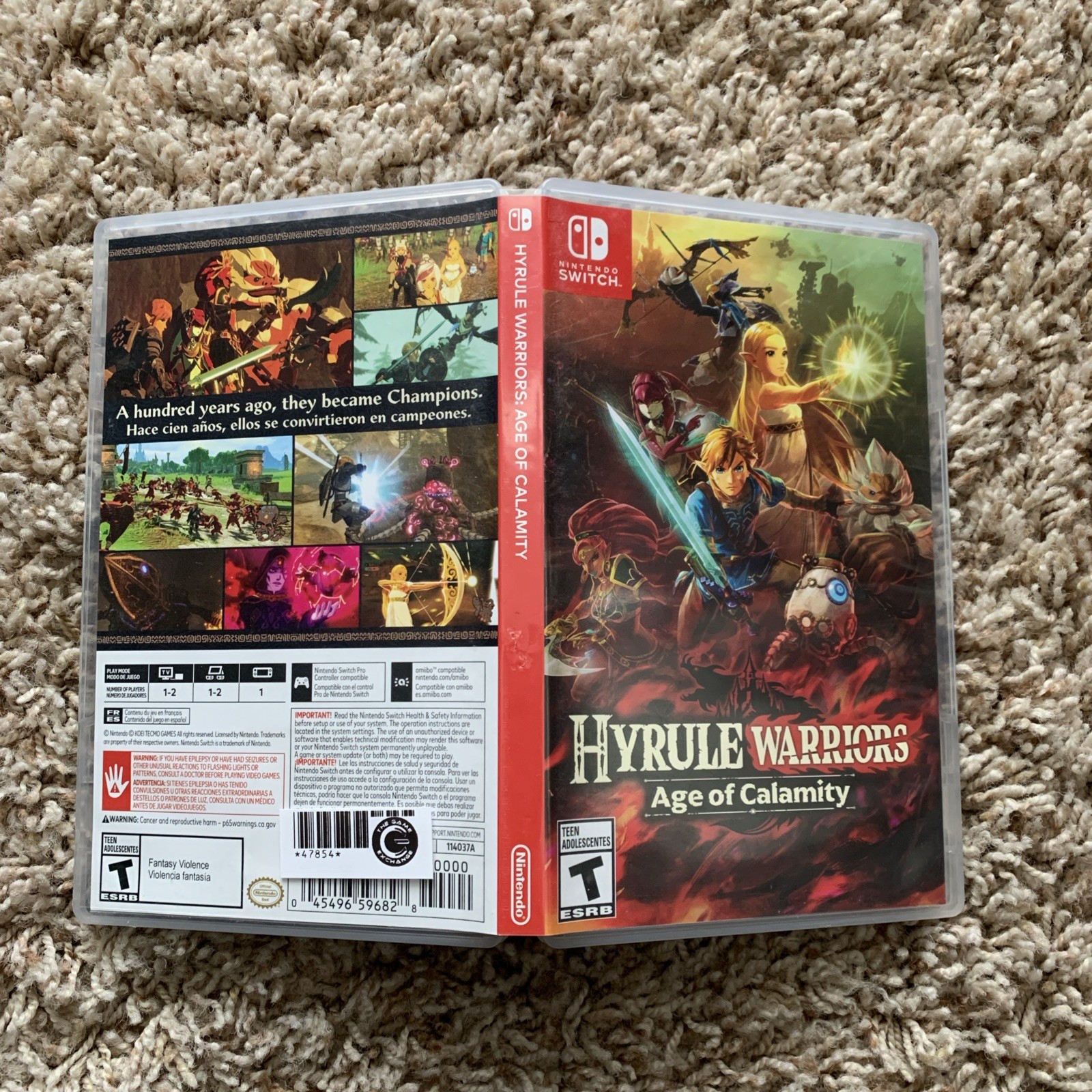 Empty Replacement Case ONLY! Hyrule Warriors Age Of Calamity Nintendo Switch