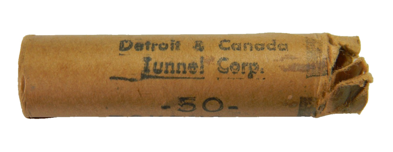 Sattley Roll of 50 Vintage  Detroit & Canada Tunnel Tokens (07100)