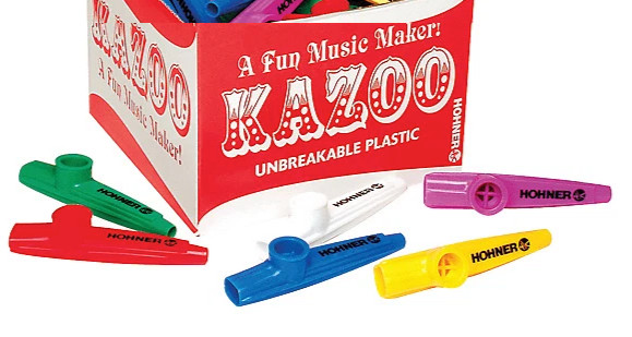 HOHNER LOT OF 15 UNBREAKABLE PLASTIC KAZOOS-ASSORTED COLORS-EASY TO PLAY !