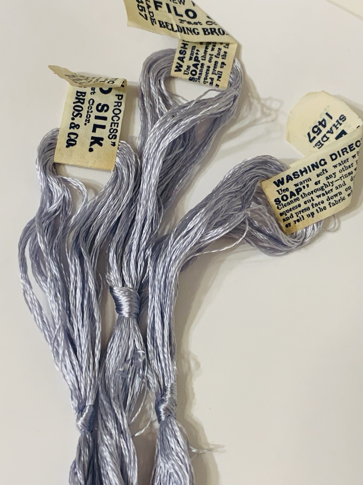 Antique FILO FLOSS Silk Embroidery Floss -  Lot of 3 Skeins #1457