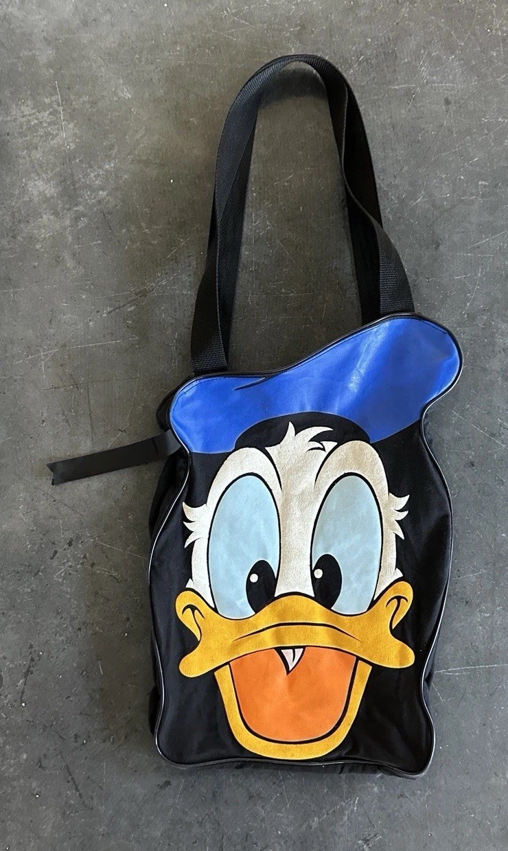 Vintage 1980's Disneyland Donald Duck Large Face Tote Bag