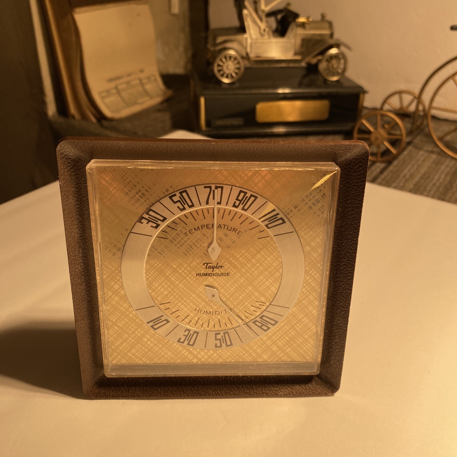 Vintage Thermometer and Humidity Meter zae