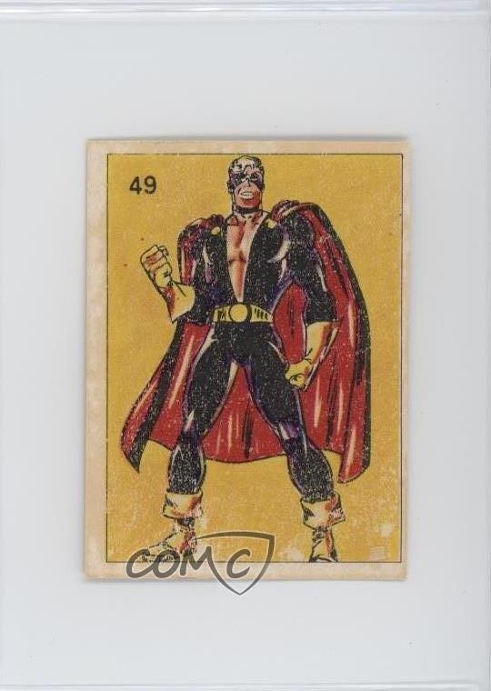 1980 Marvel Super Hero Stickers Venezuela Baron Zemo #49 0bn8