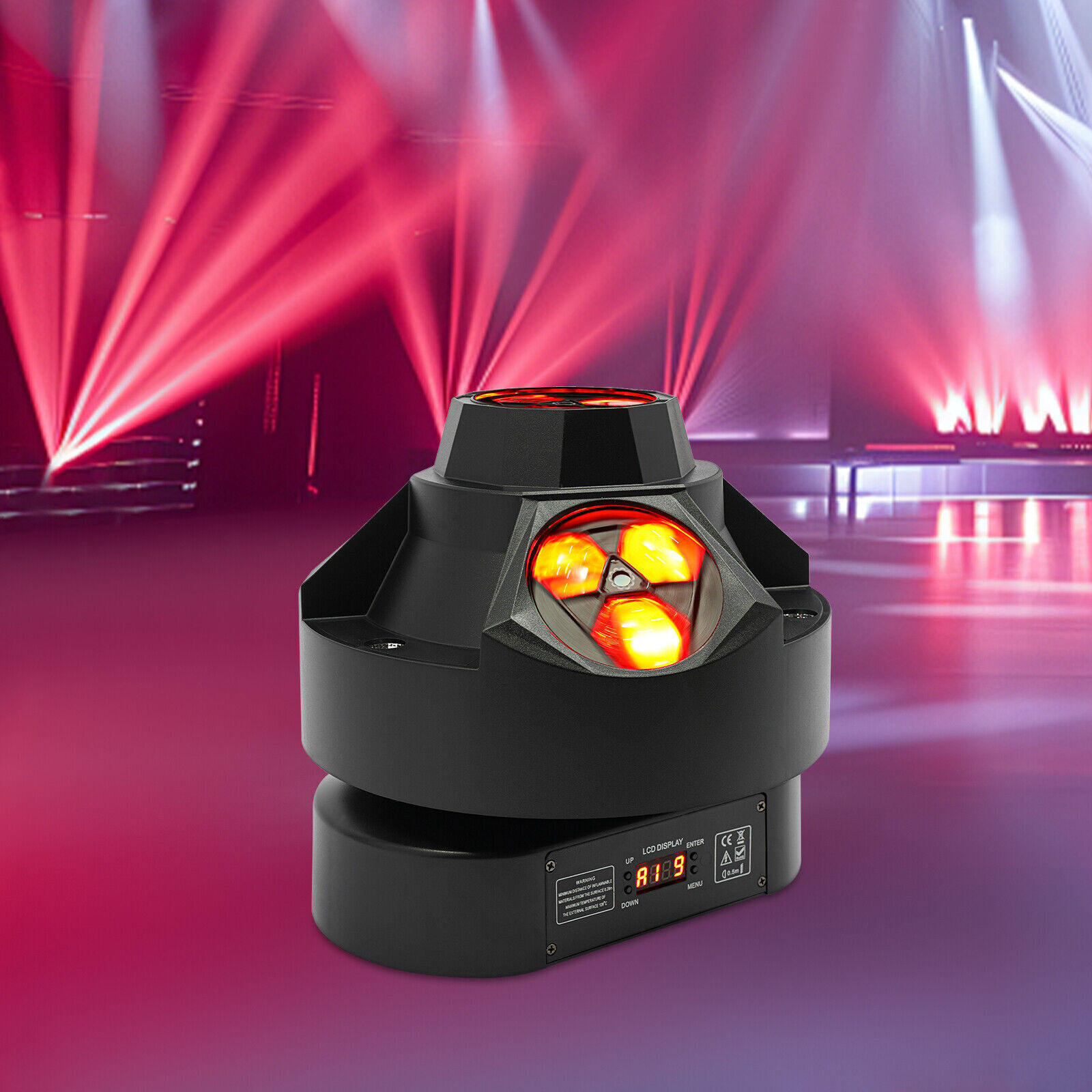 4-in-1 RGBW LED Moving Head Light 12PCS LED Laser Stage Lighting DJ Party Light