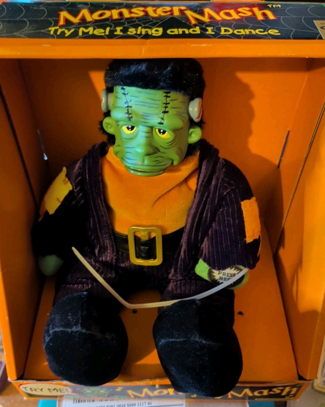 1990’s Halloween Monster Mash Singing Frankenstein Doll Animated Nos Works Great