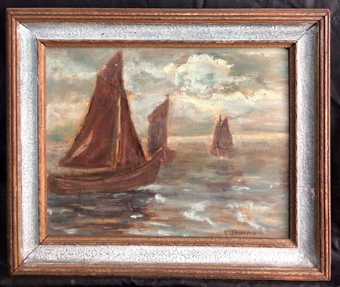 Dutch Sailboats original painting H. Chinnow