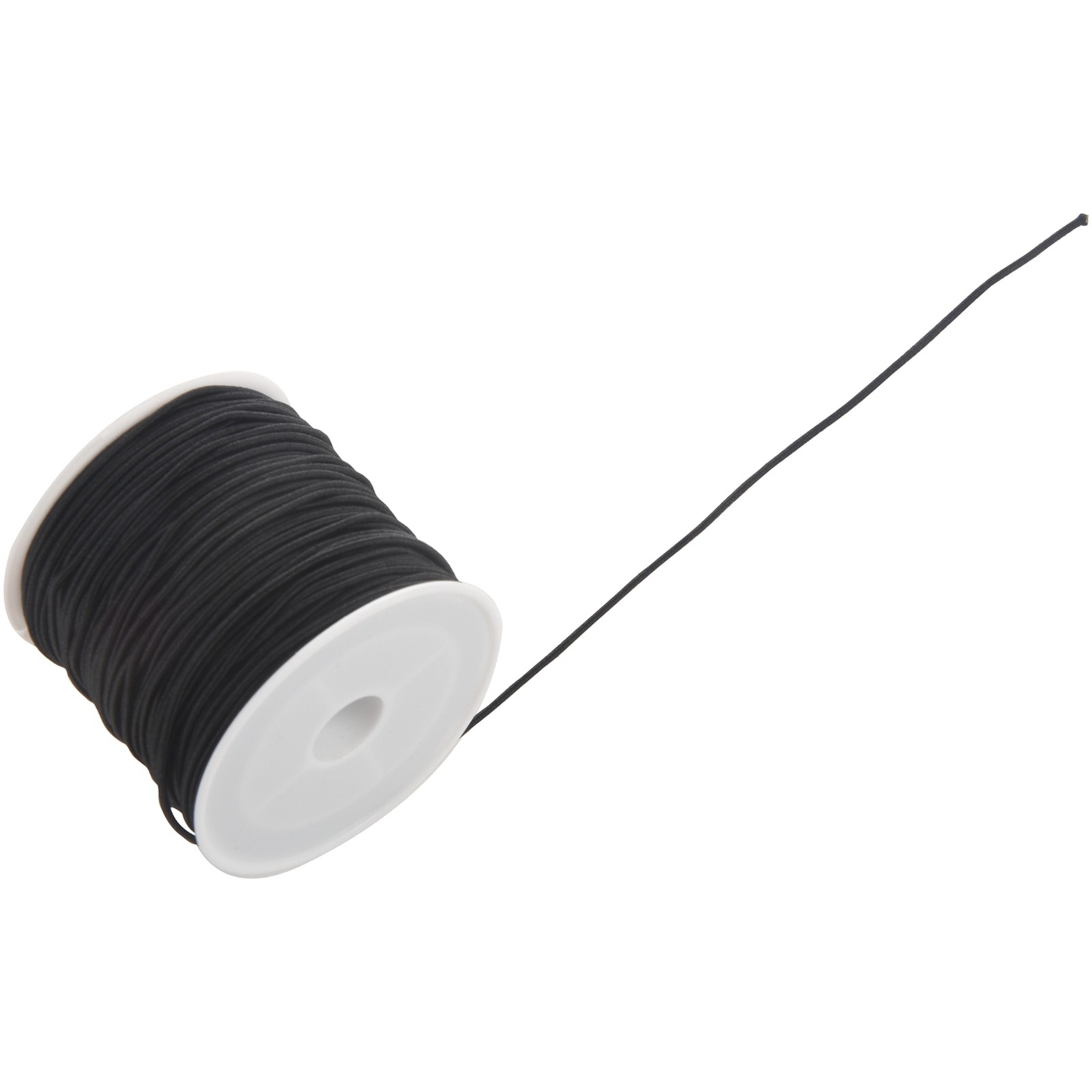 2 Roll 24M Long Black Round Elastic Beading Thread Cord 1Mm M2W98695